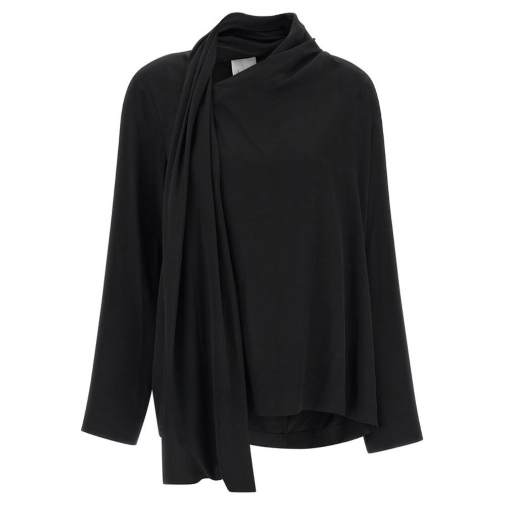 Nude Women Draped Panel Blouse